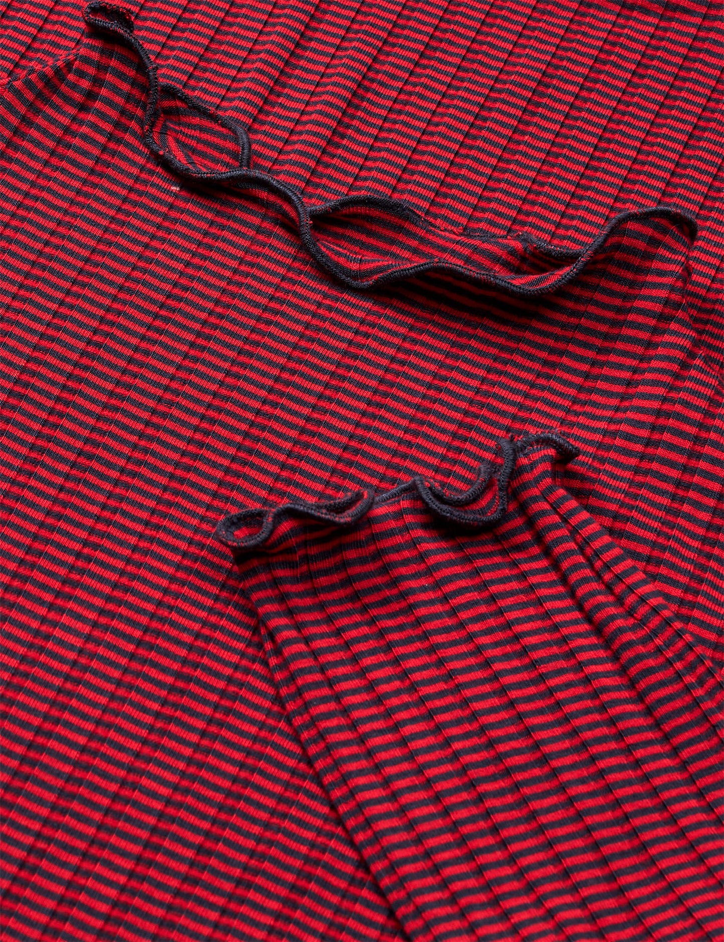 5x5 Stripe Trutte Tee LS, Parisian Night/High Risk Red