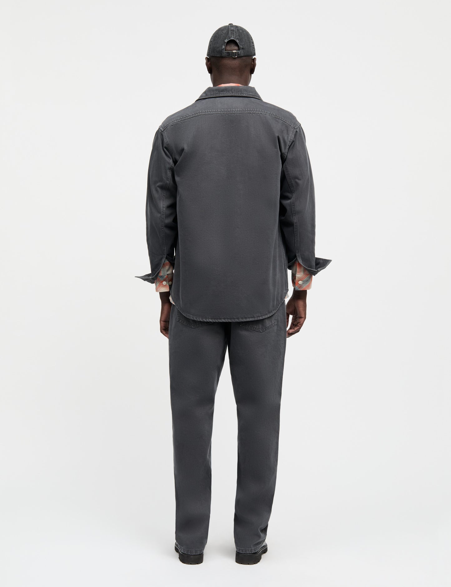 Soil Denim August Dyed Work Shirt, Asphalt