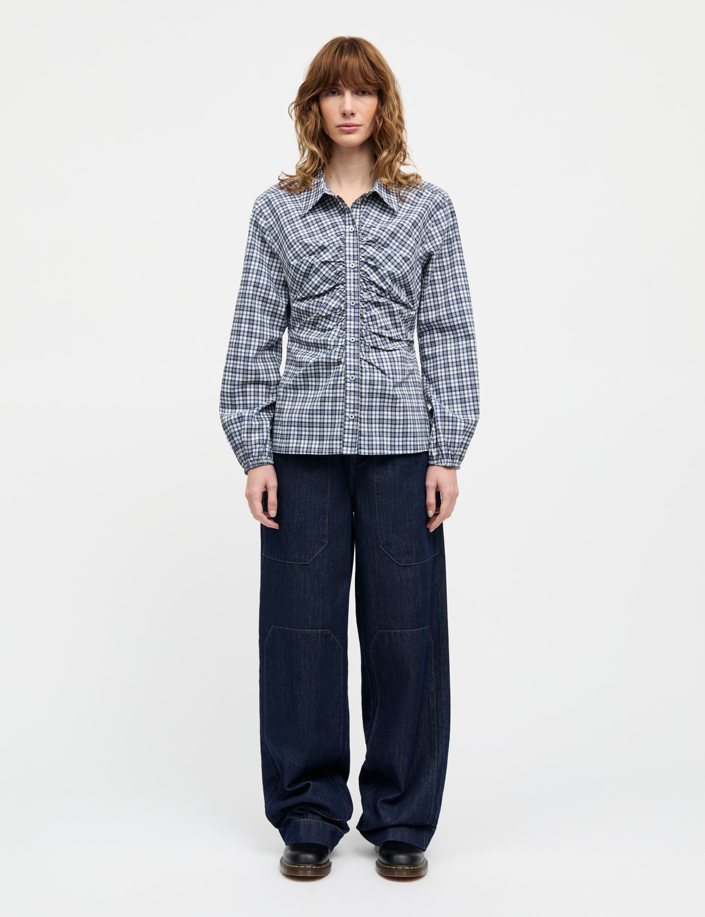 Poplinda Clara Shirt, Parisian Night Check