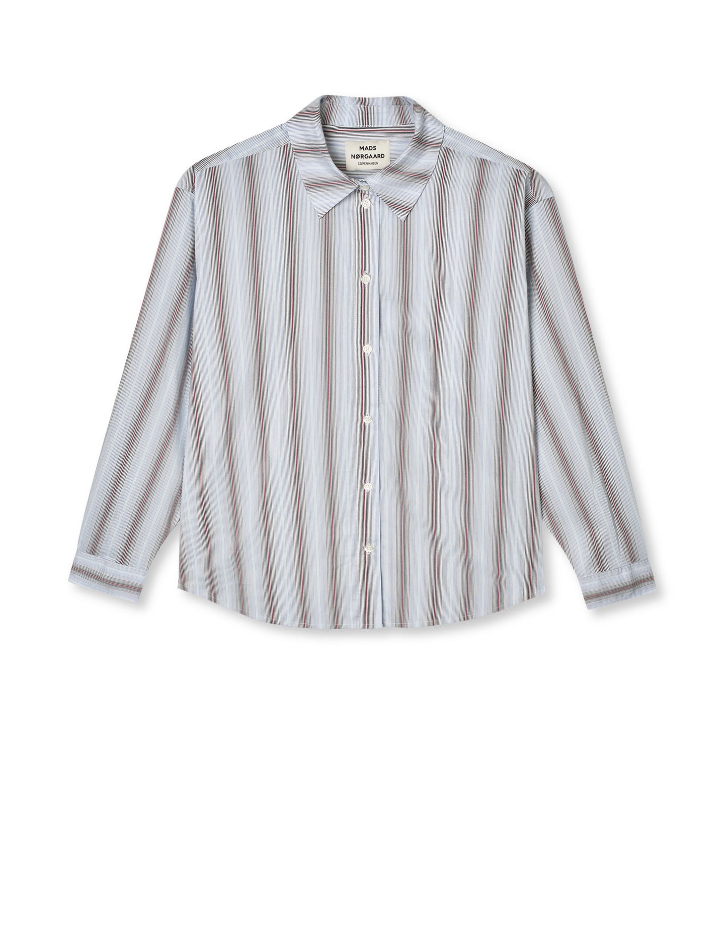 Poplinda Crelly Shirt, Shadow Pinstripe/Winery