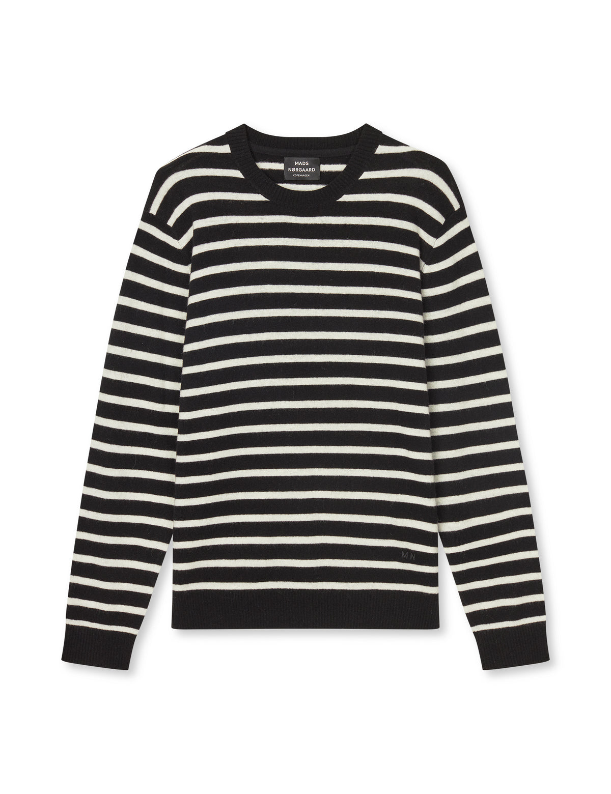 Super Wool Karsten Stripe Knit, Black/Vanilla Ice