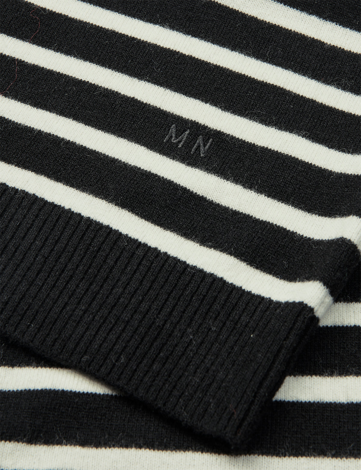 Super Wool Karsten Stripe Knit, Black/Vanilla Ice