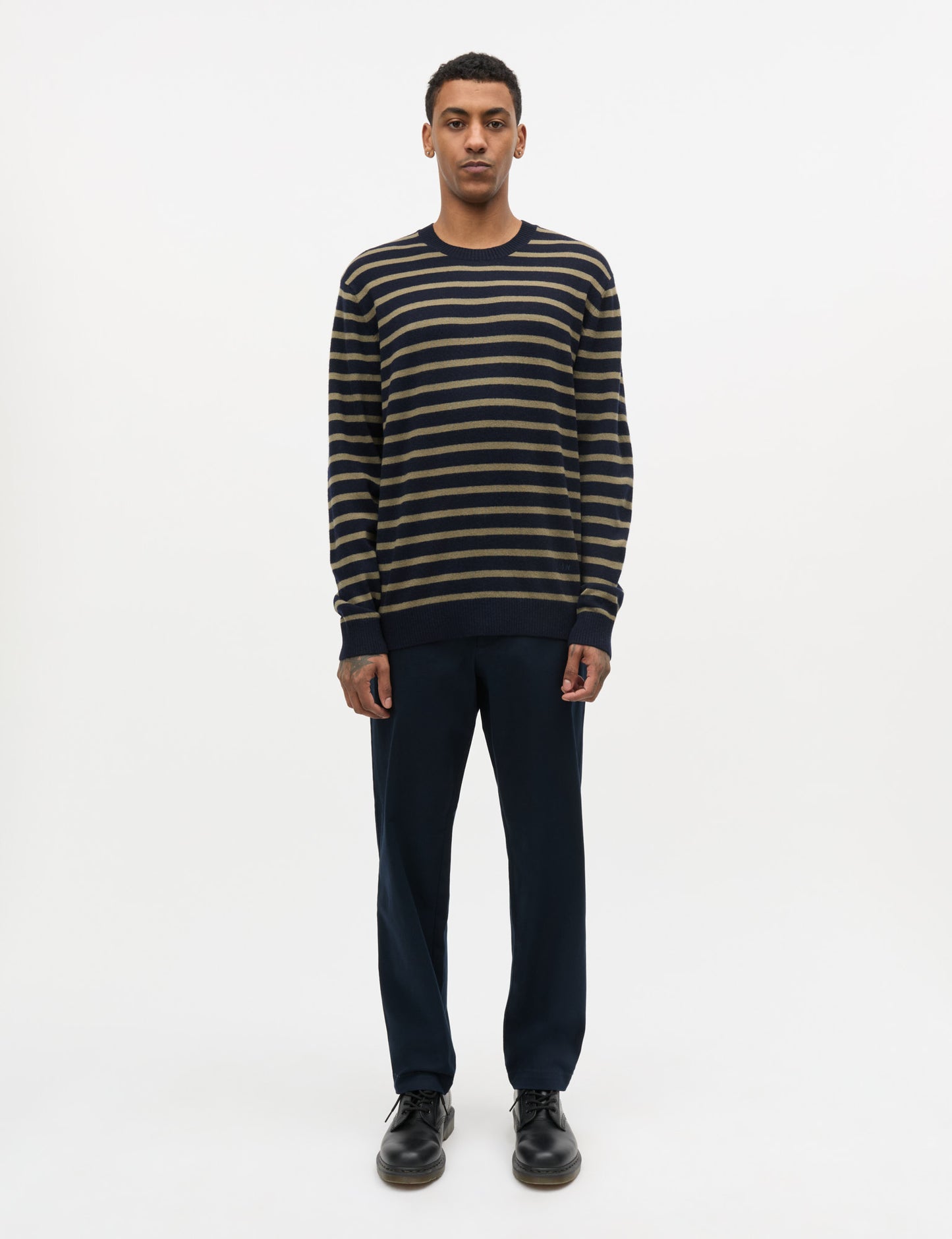 Super Wool Karsten Stripe Knit, Sky Captain/Overland Trek