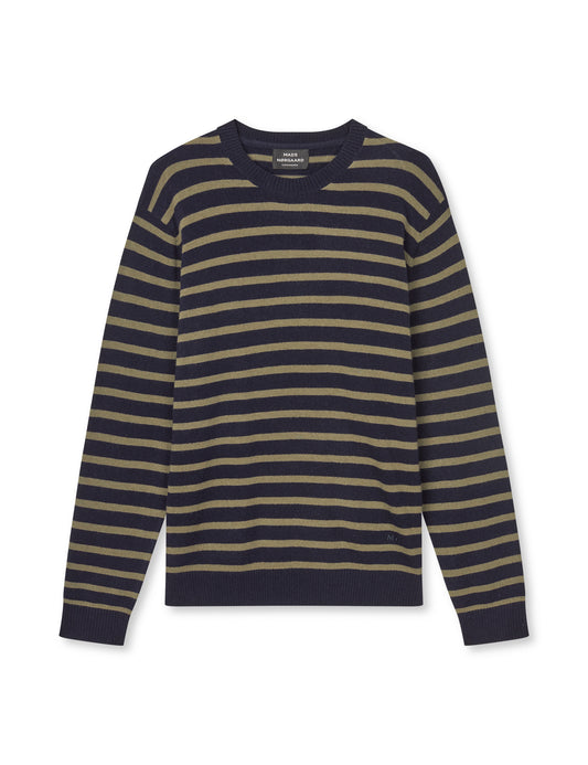 Super Wool Karsten Stripe Knit, Sky Captain/Overland Trek