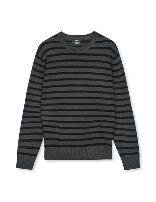Super Wool Karsten Stripe Knit, Phantom/Black