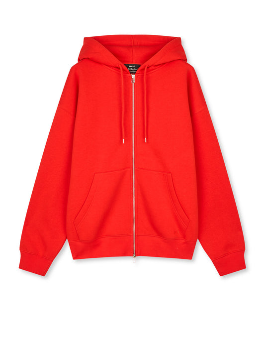 Standard Luka Hoodie Zip Sweat, Fiery Red