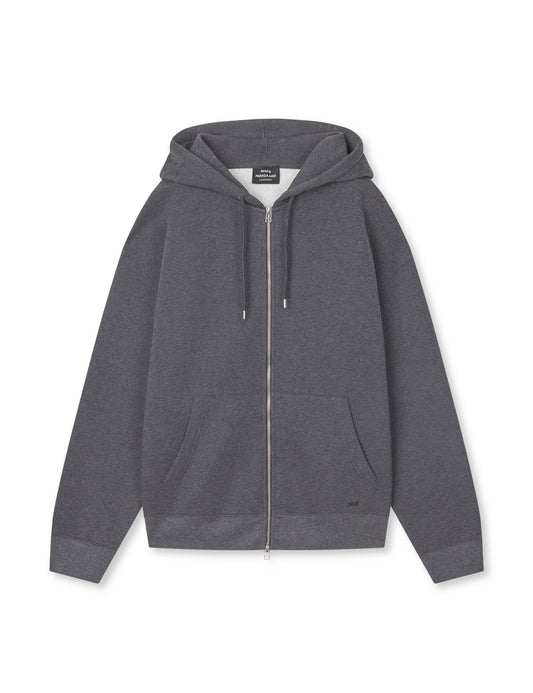 Standard Luka Hoodie Zip Sweat, Dark Grey Melange
