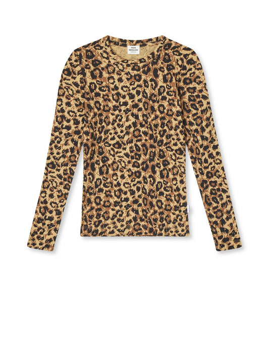 2x2 Cotton AOP Talino Tee L/S, Leopard AOP/Black