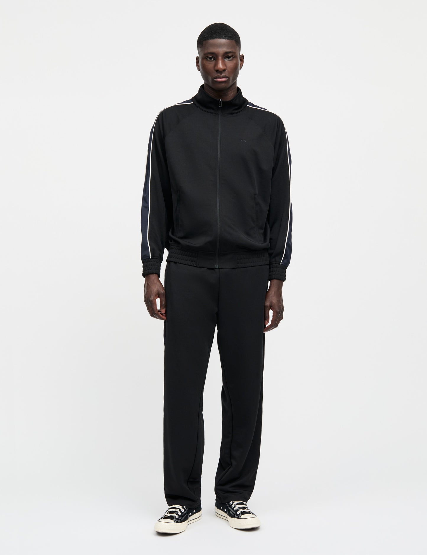 Pique Sport Track Top, Black