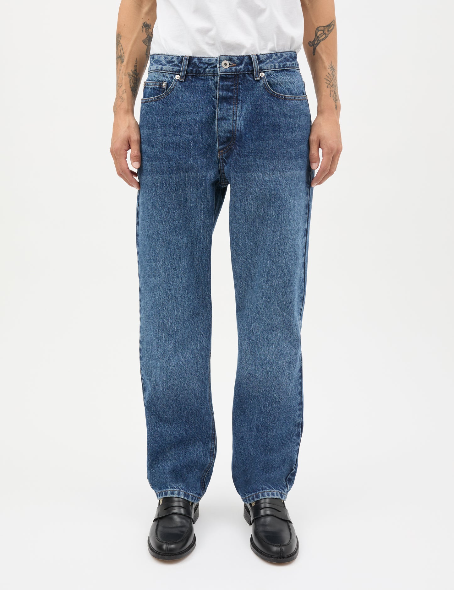 Arizona Denim Coen Jeans, Mid Blue Stone Wash
