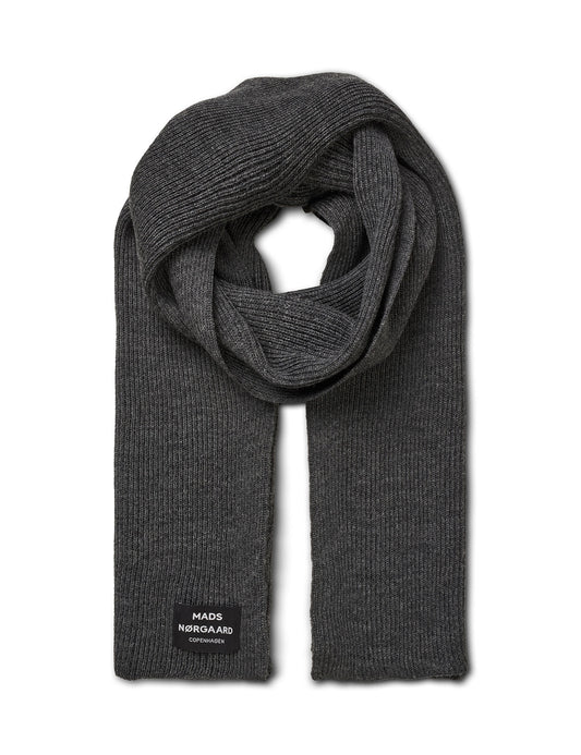 Wool Arne Scarf, Charcoal Melange