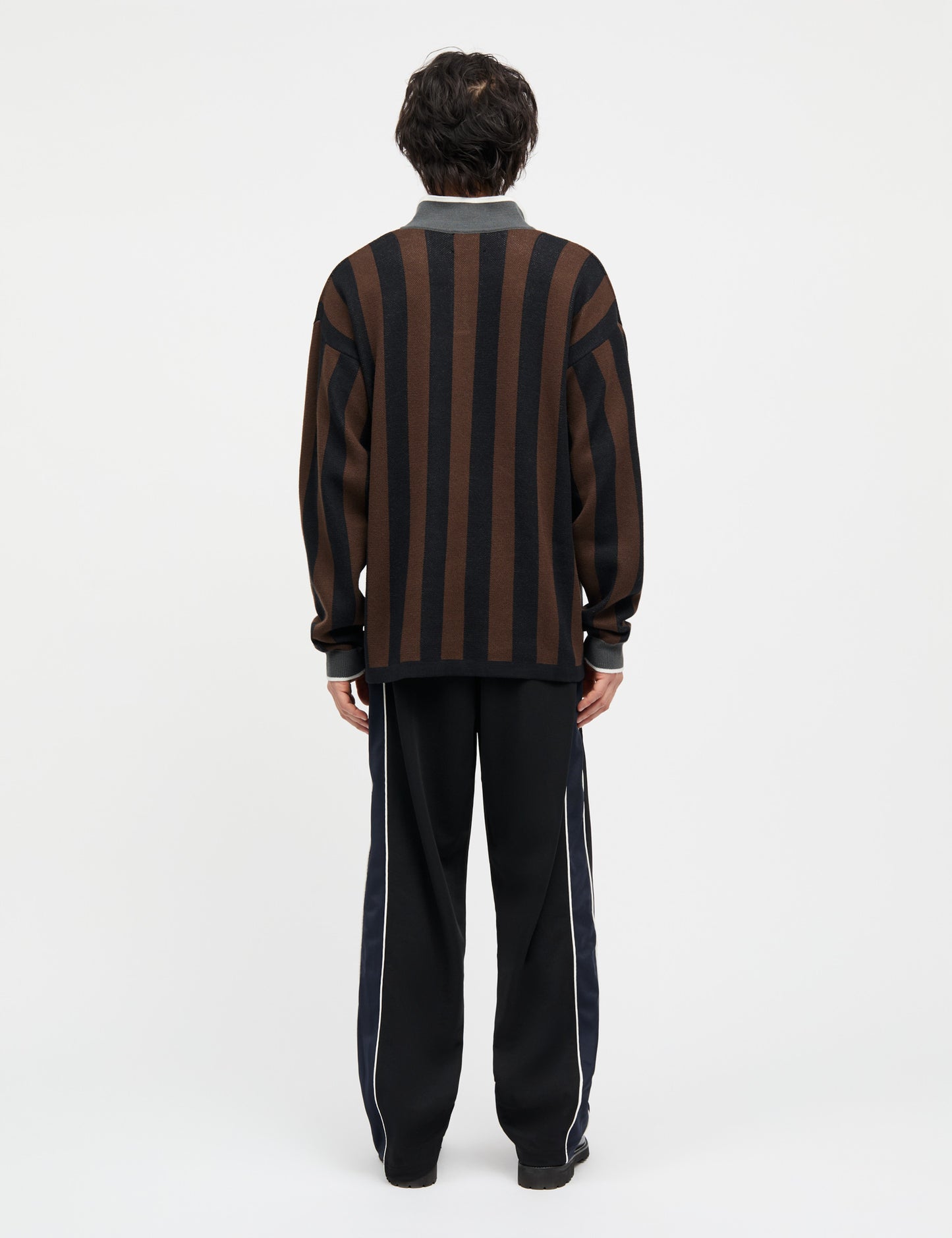 Fancy Liam Football Knit, Black/Demitasse