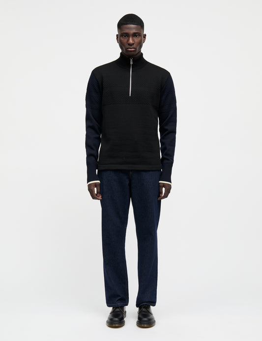Urban Chase Half Zip Knit, Black