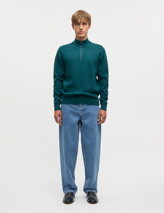 Urban Chase Half Zip Knit, Dark Sea