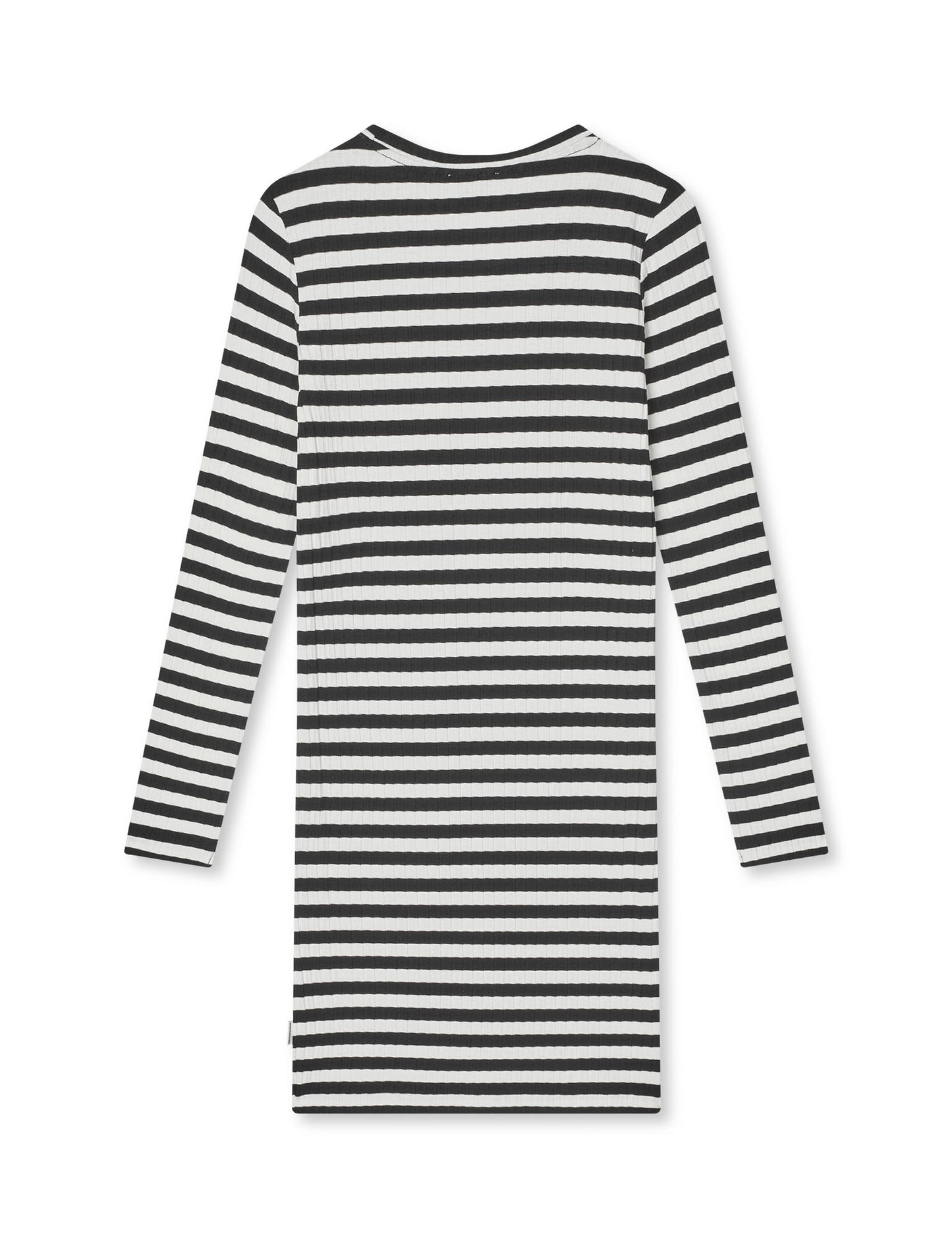 5x5 Classic Stripe Dubina Short Dress, Black/Vanilla Ice