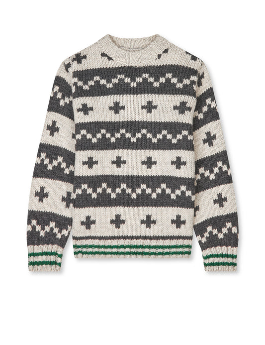 Crash Keldino Reykavik Sweater, Nature Melange/ Charcoal Melan