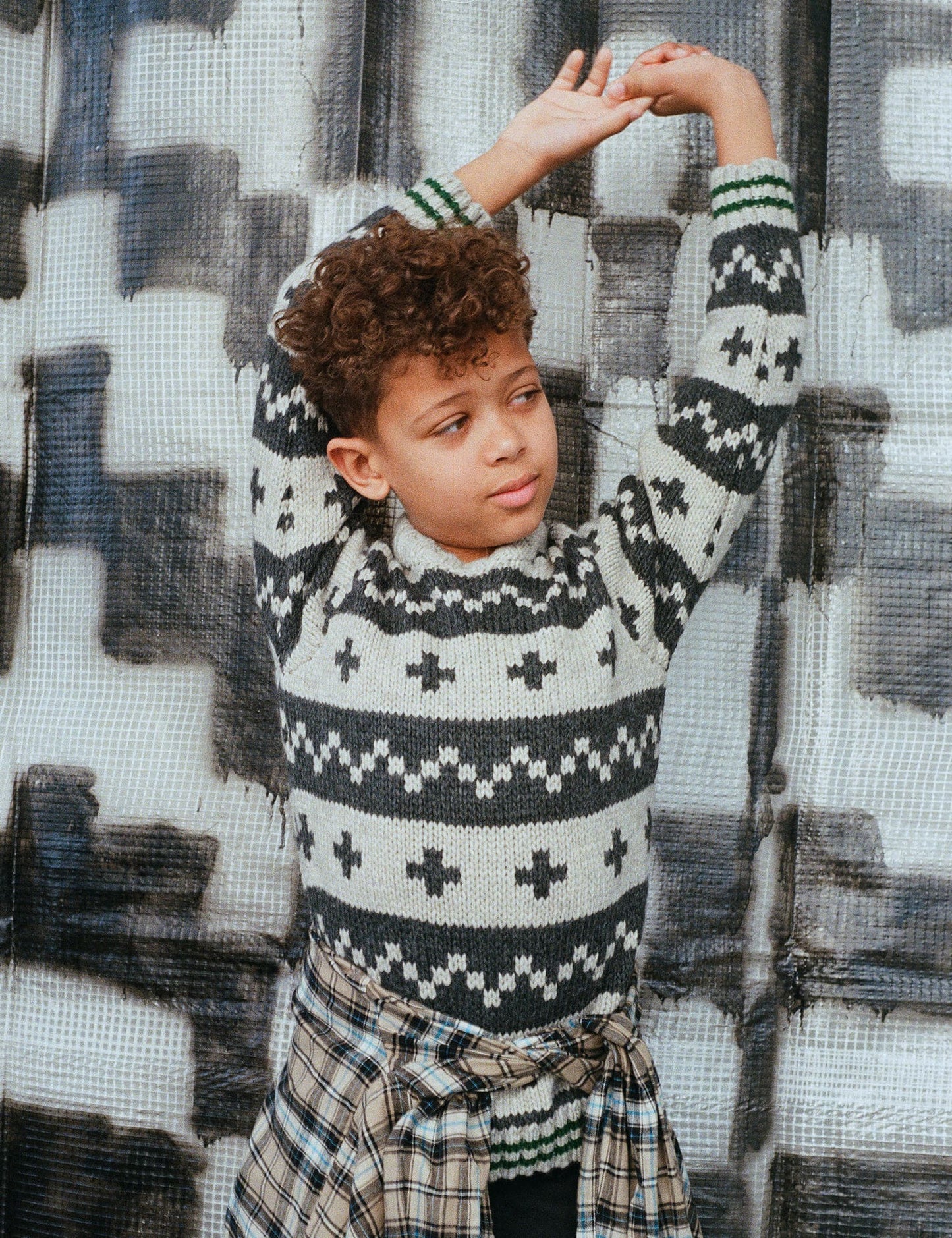 Crash Keldino Reykavik Sweater, Nature Melange/ Charcoal Melan