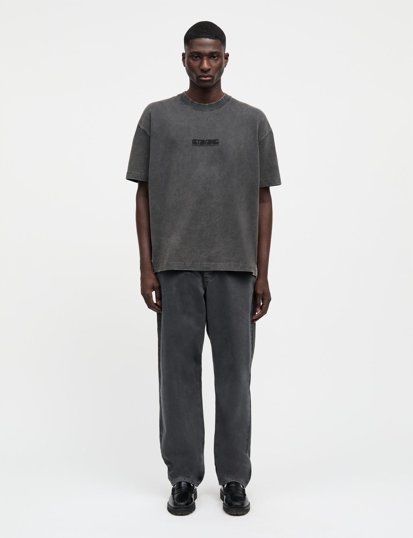 Open-End Dye Big Tee, Black