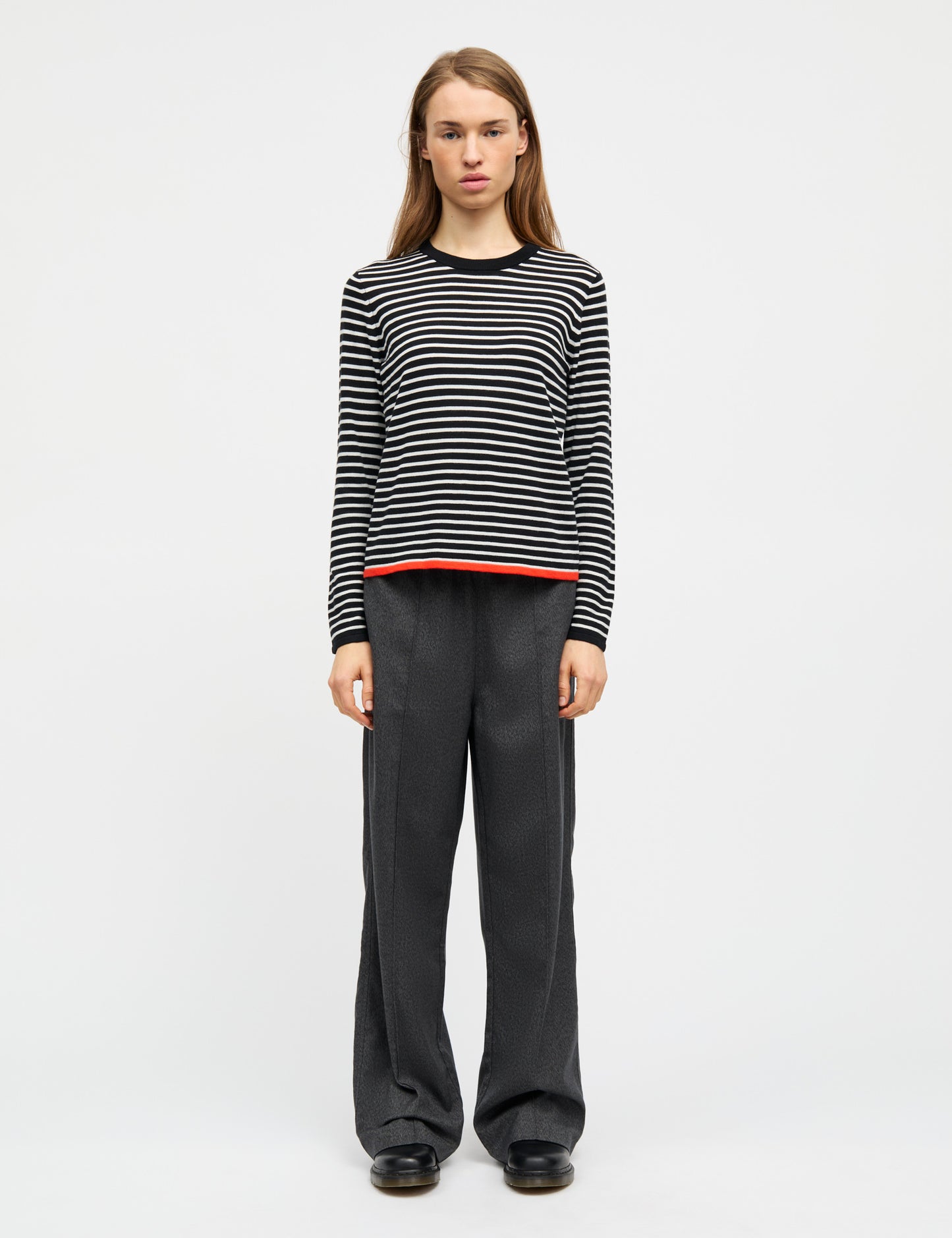 Fine Merino Ivy Knit, Black/Vanilla Ice