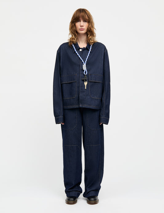 Cosy Denim Solar Jacket, Dark Indigo