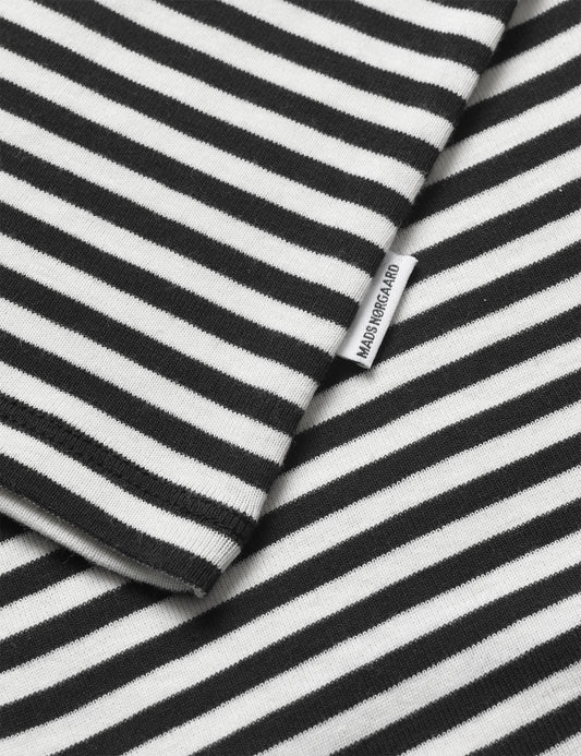 Soft Duo Striped Tobinino Tee LS, Black/Vanilla Ice