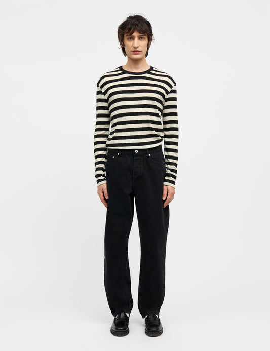 Fine Wool Tobias Knit, Black/Vanilla Ice