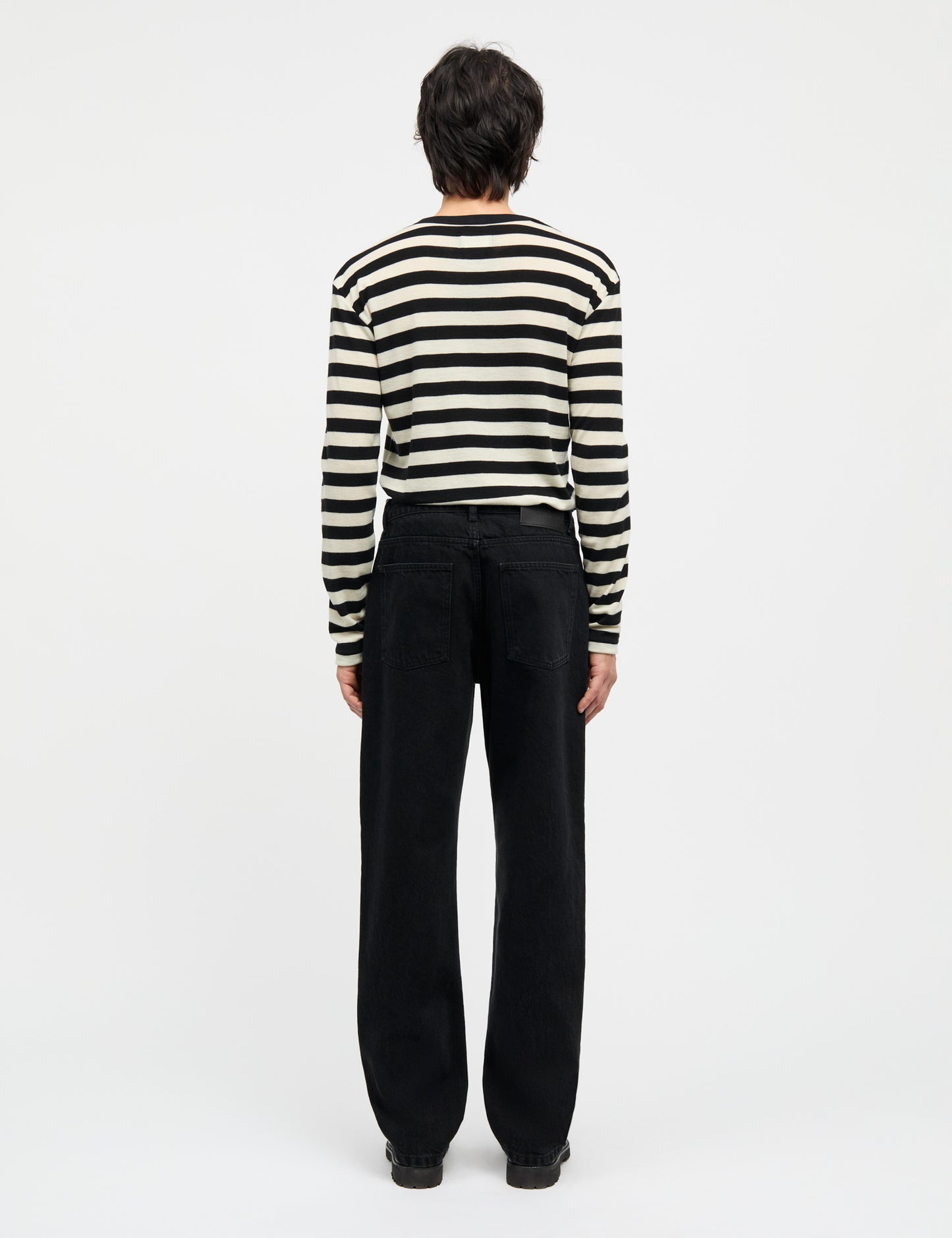 Fine Wool Tobias Knit, Black/Vanilla Ice