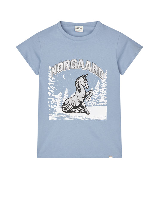 Single Cotton Tuvina Tee, Faded Denim