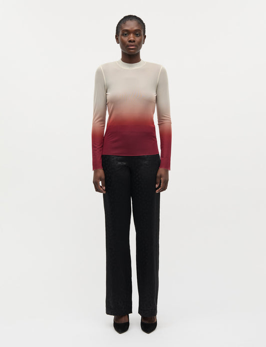 My Mesh Mia Top AOP, Winery/Seedpearl