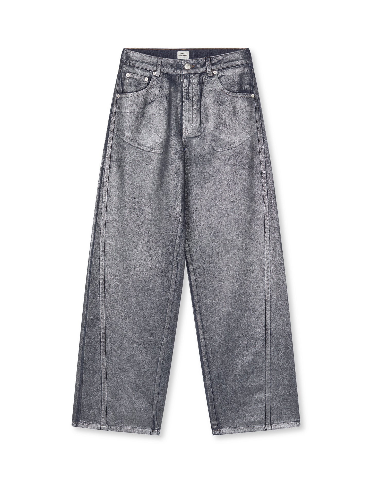Metallic Denim Christel Jeans, Vintage Blue/Gun Metal
