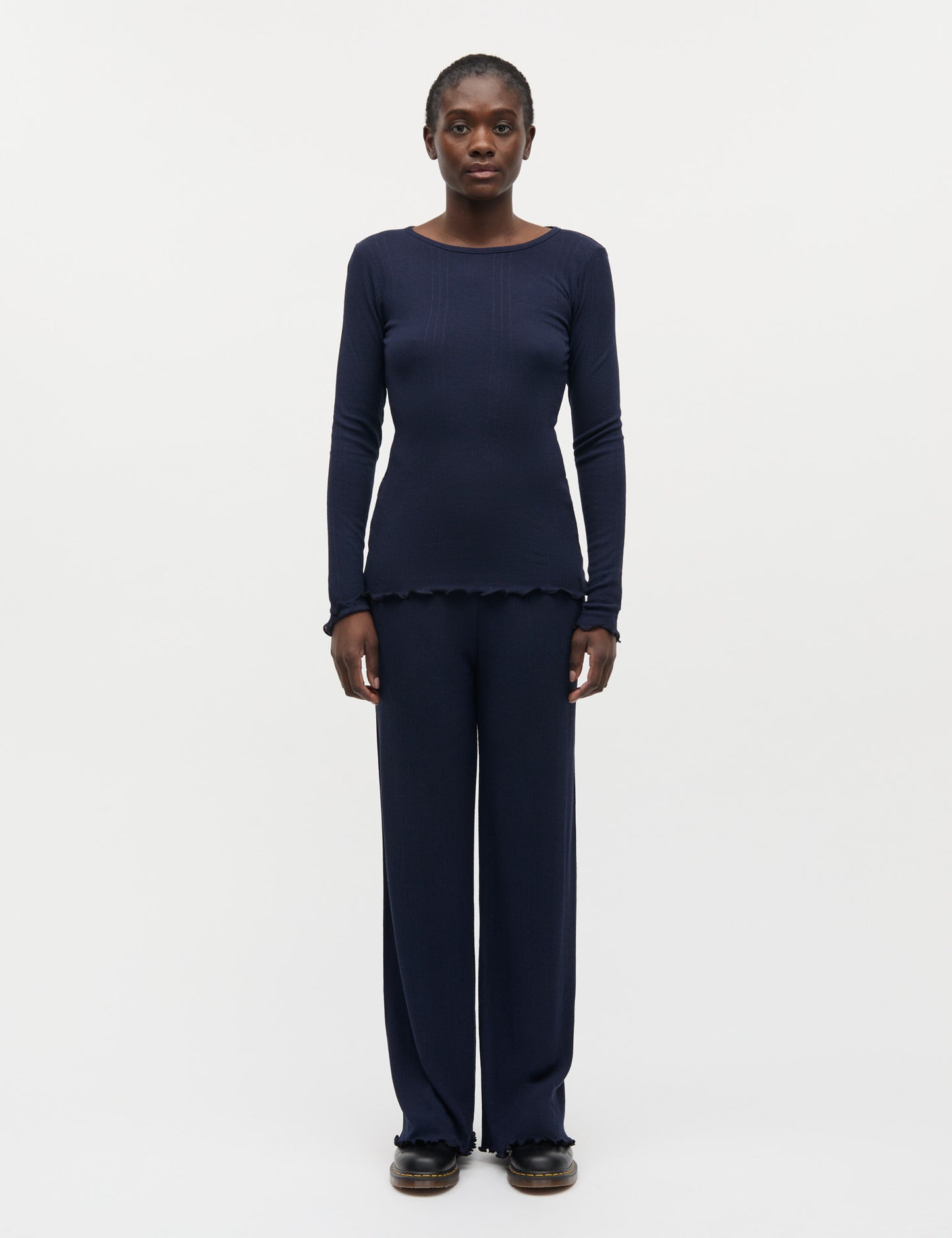 Point Wool Poline Tee LS, Parisian Night