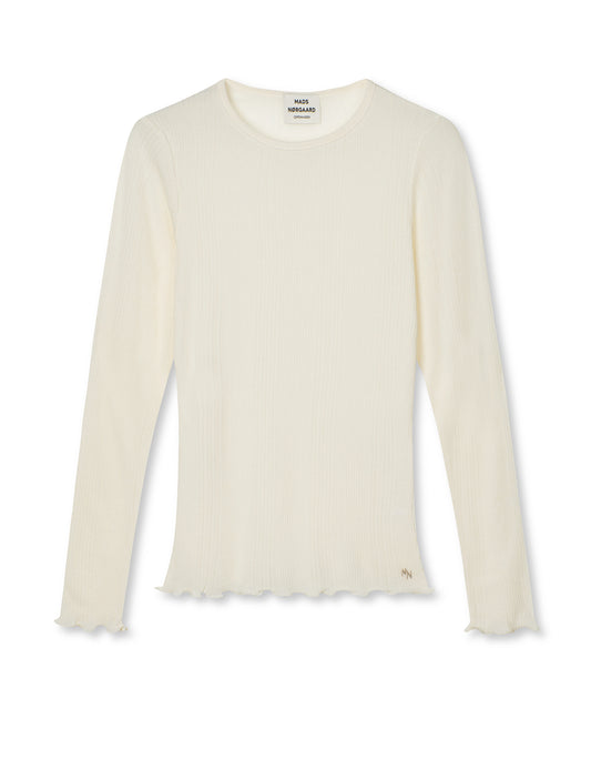 Point Wool Poline Tee LS, Vanilla Ice