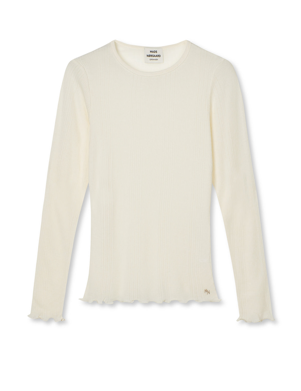 Point Wool Poline Tee LS, Vanilla Ice