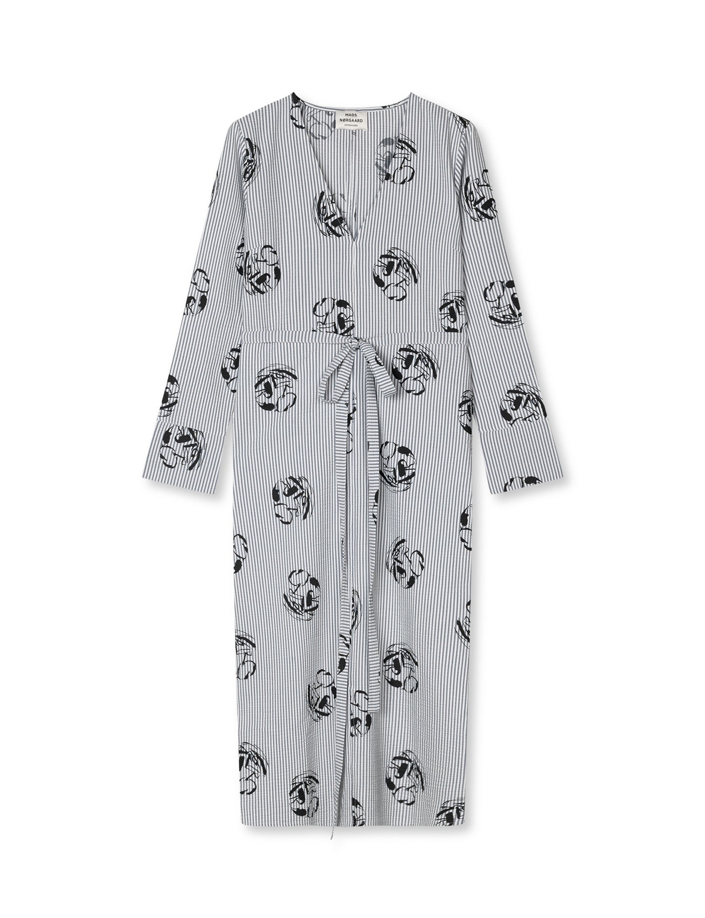 Soft Crease Oda Dress AOP, Vintage Indigo/Vanilla Ice