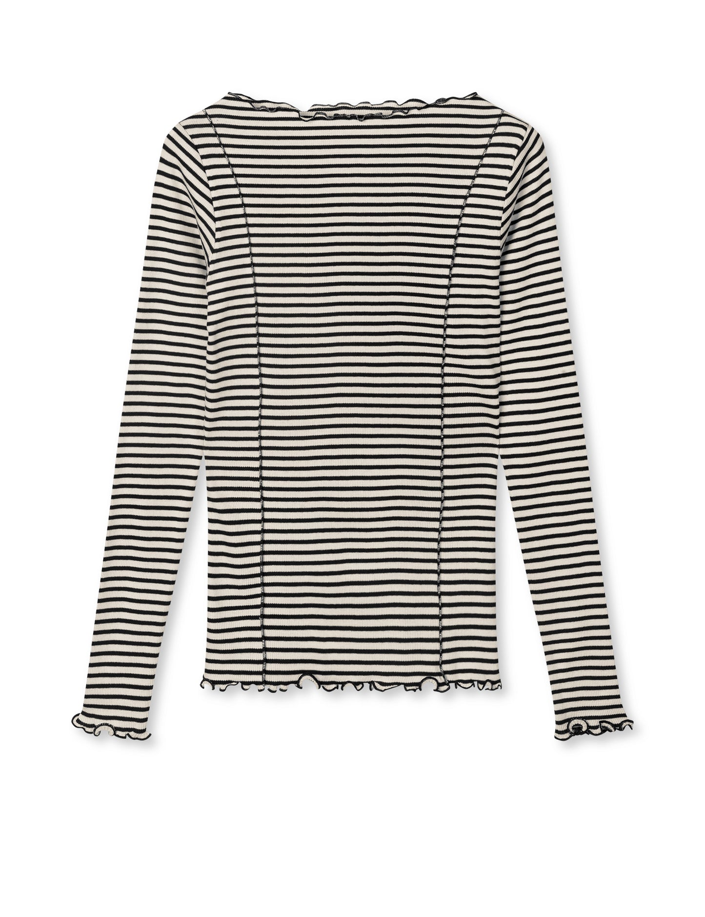 2x2 Cotton Stripe Siri Top, Vanilla Ice/Black