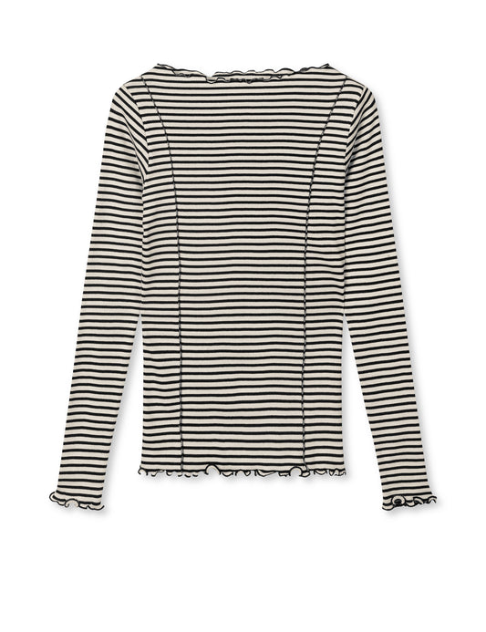 2x2 Cotton Stripe Siri Top, Vanilla Ice/Black