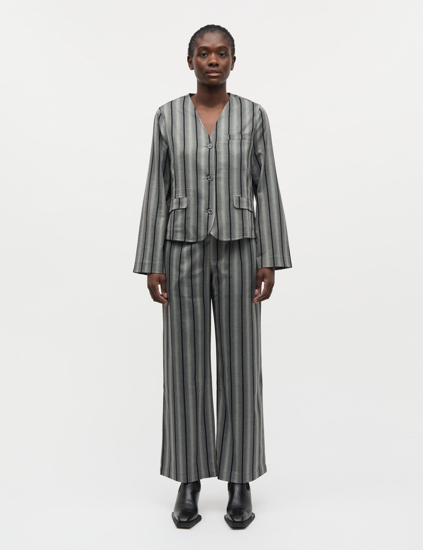 Saul Svea Jacket, Pinstripe/Asphalt