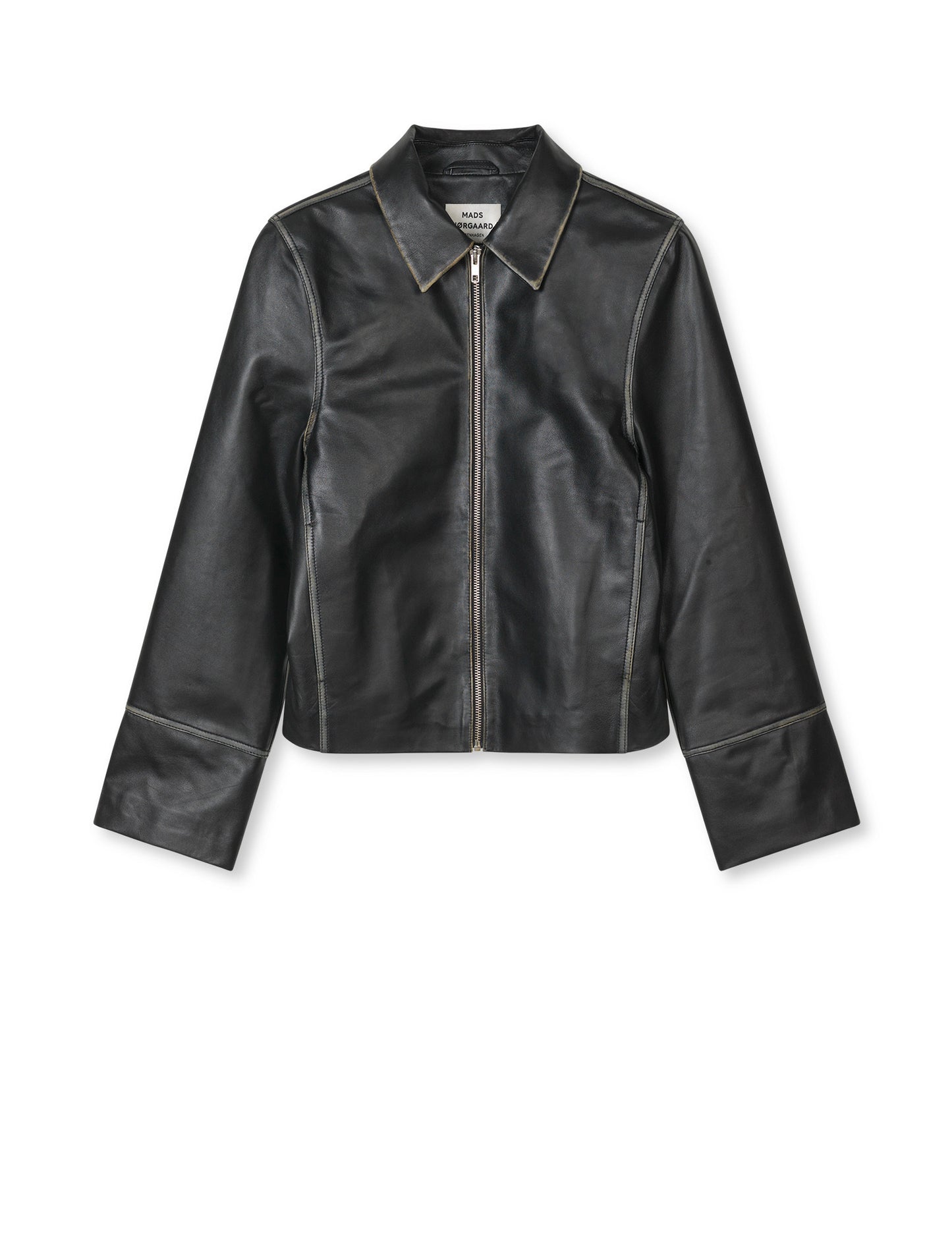 Smooth Leather Rachel Jacket, Black