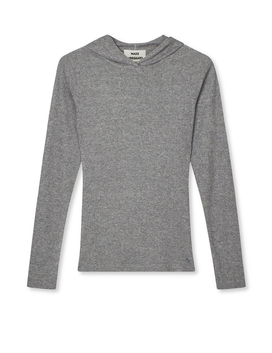 Point Wool Tilla Hood, Grey Melange