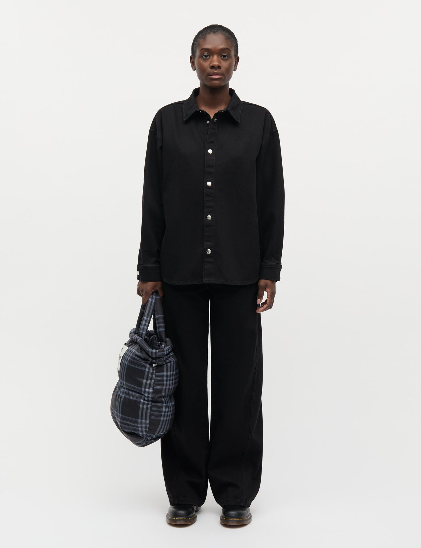 Dyed Denim Gisla Shirt, Black