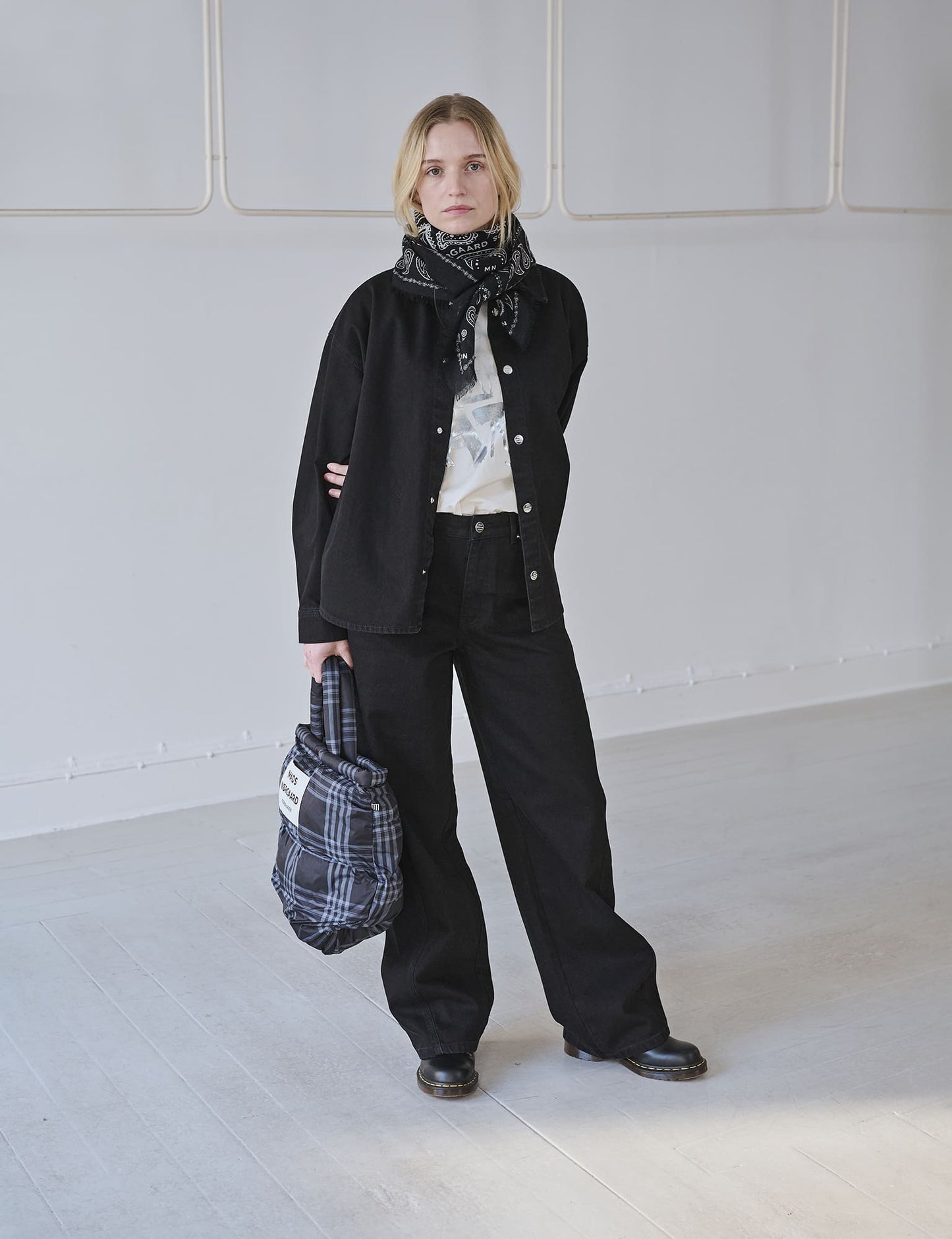 Dyed Denim Gisla Shirt, Black