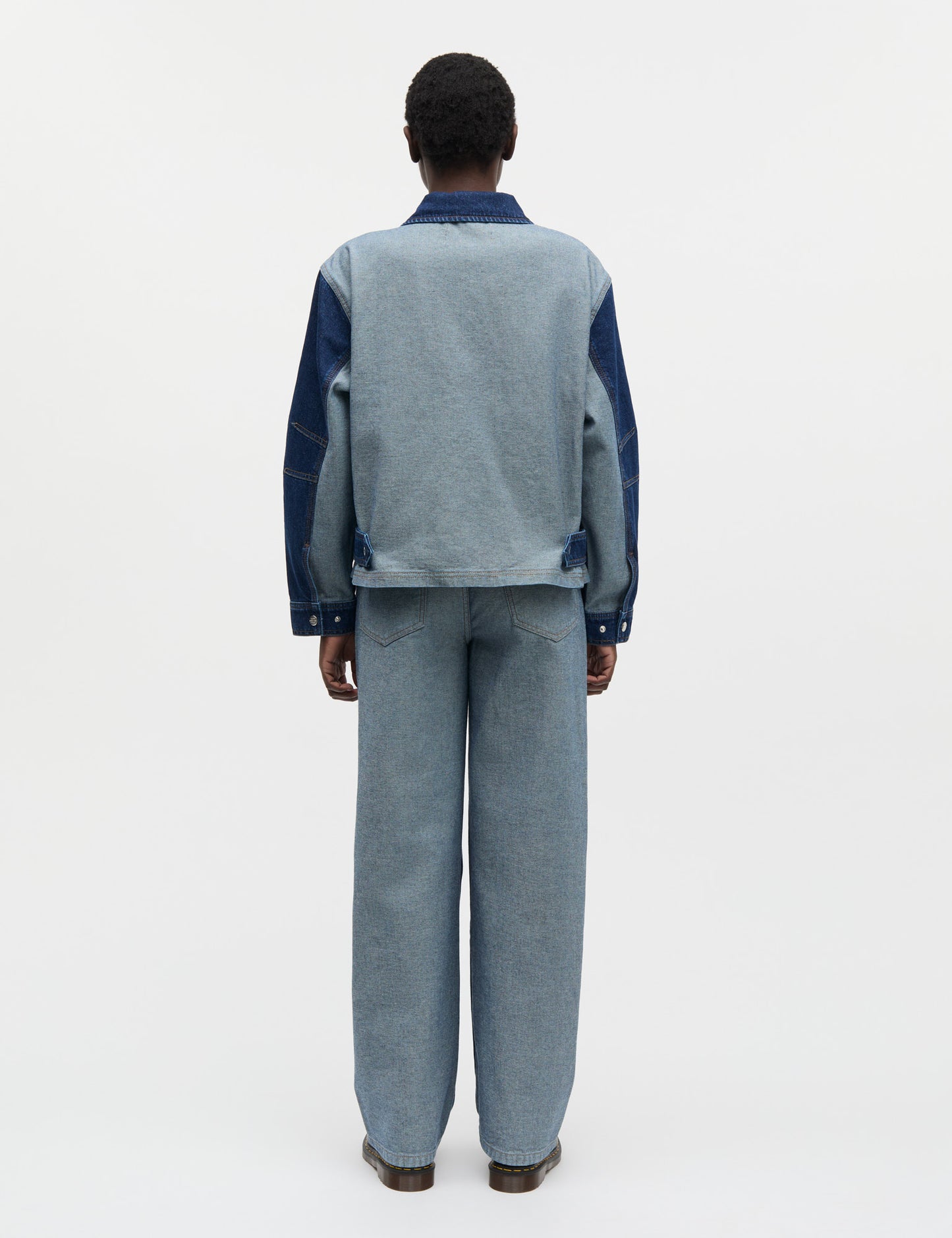 Luke Denim Solar Jacket Block, Mid Blue Denim