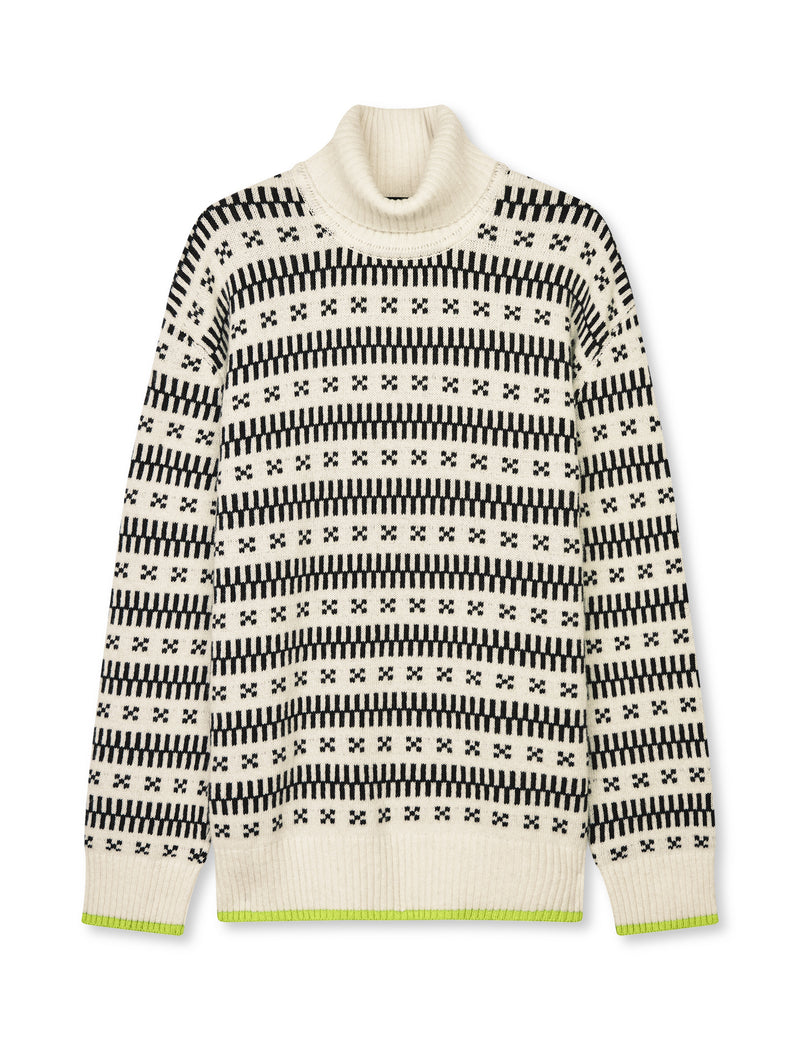 Lambswool Gustav Iceland Turtle Knit, Seedpearl – MADS NØRGAARD