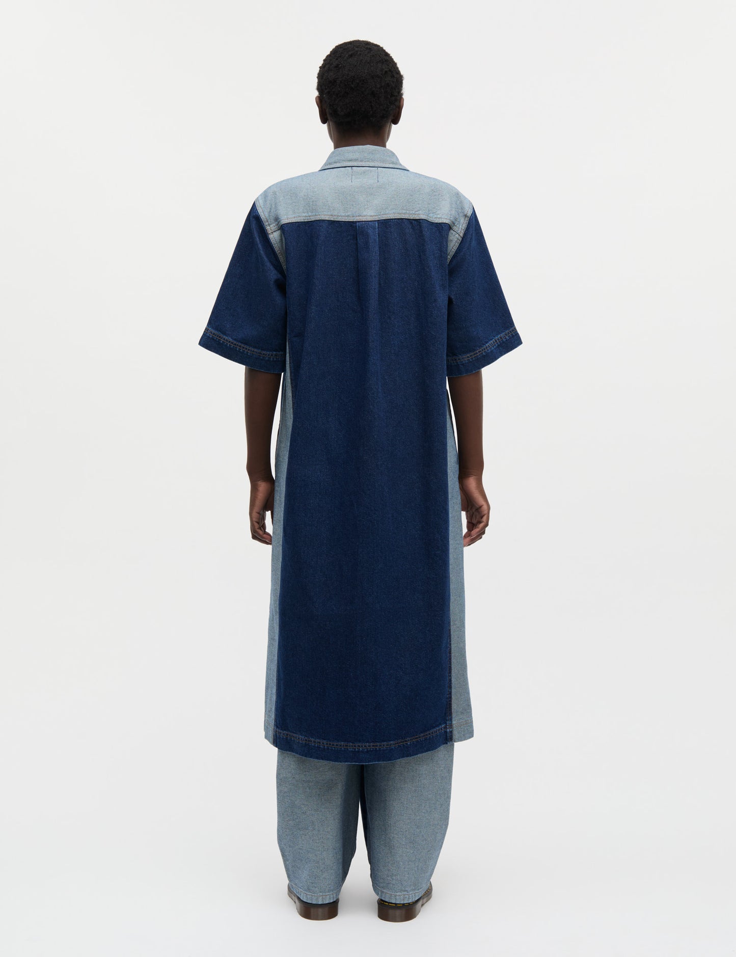 Luke Denim Viola Dress Block, Mid Blue Denim