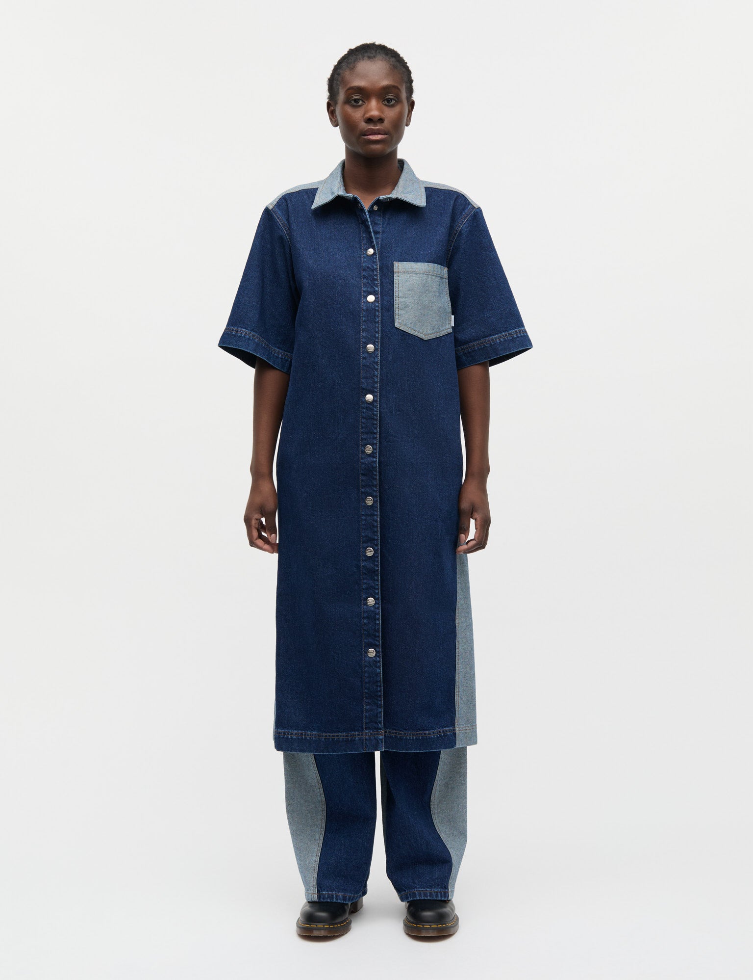 Luke Denim Viola Dress Block, Mid Blue Denim – MADS NØRGAARD