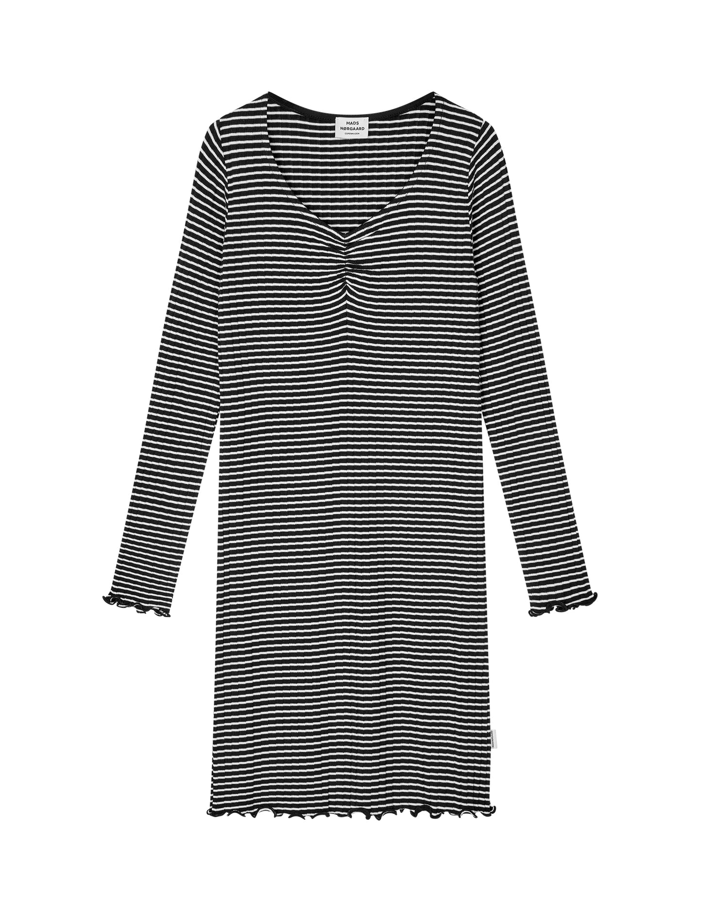 5x5 Stripe Tikina Dress, Black/Vanilla Ice