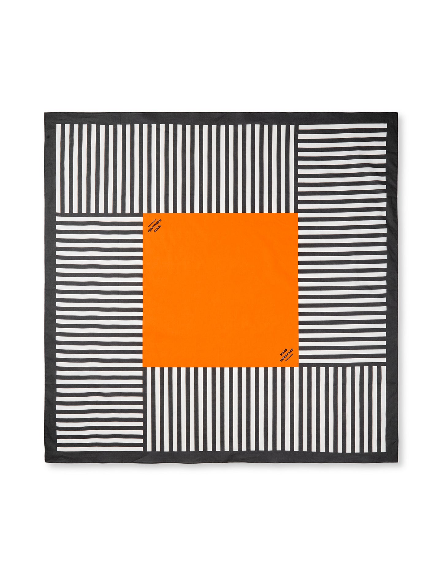 Soft Cotton Block Scarf, Black/White