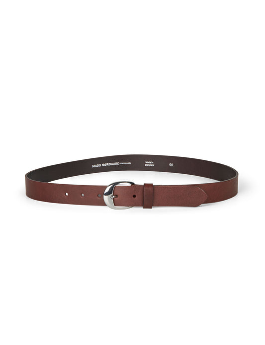 Skin Birkin Belt, Dark Brown