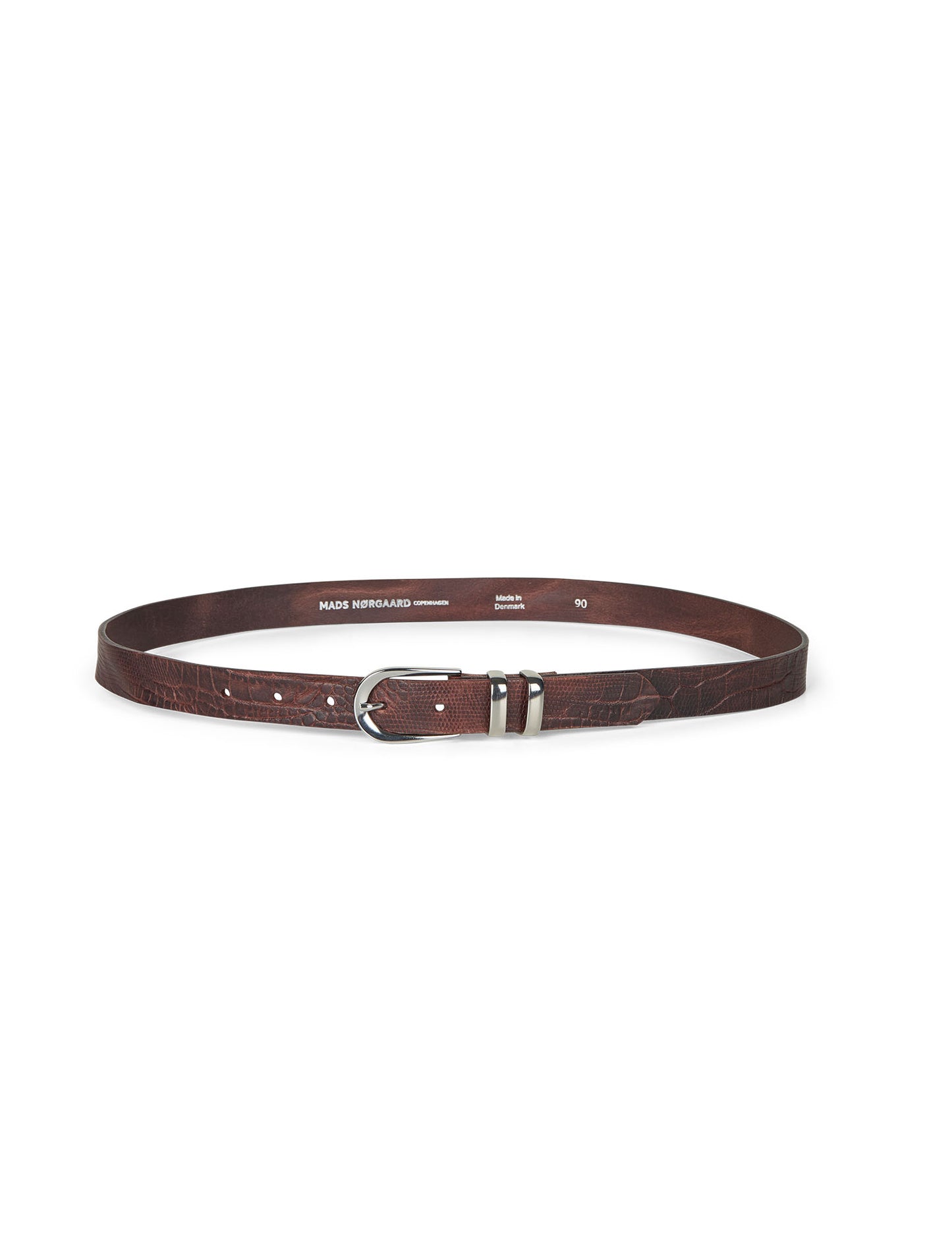 Croc Berry Belt, Dark Brown