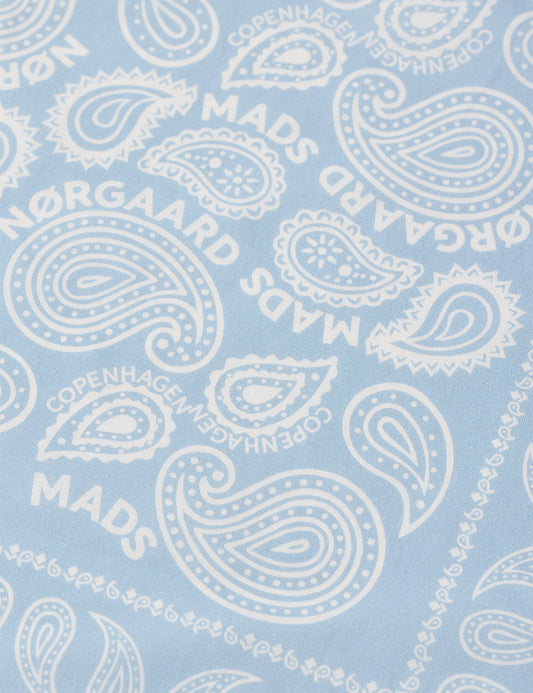 Soft Cotton Paisley Scarf Solid, Cashmere Blue